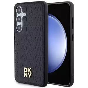 Tok DKNY PU Leather Repeat Pattern Stack Logo Magsafe Case for Samsung Galaxy S24+ Black (DKHMS24MPSHRPSK) kép