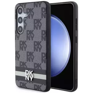 Tok DKNY PU Leather Checkered Pattern and Stripe Case for Samsung Galaxy S24 Black (DKHCS24SPCPTSSK) kép