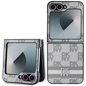 Tok DKNY PU Leather Checkered Pattern and Stripe Case for Samsung Galaxy Z Flip 6 Beige (DKHCZF6PCPTSSE) kép