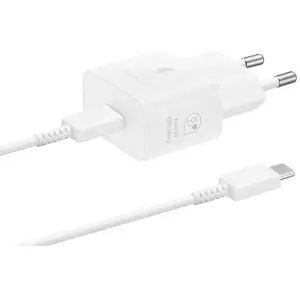 Töltő Samsung EP-T2510EWE + EP-DN980BWE USB-C 25W Travel Charger + USB-C Data Cable White (OOB Bulk) (57983121789) kép