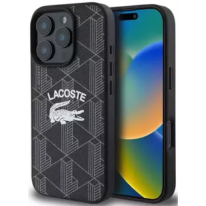 Tok Lacoste Blend Monogram MagSafe Case for iPhone 16 Pro Black (LCHMP16LPIGK) kép