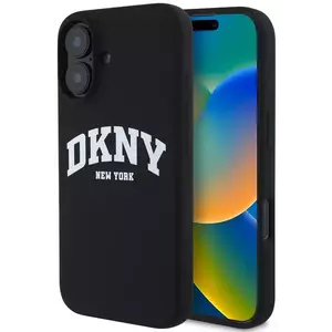 Tok DKNY Liquid Silicone Arch Logo MagSafe Case for iPhone 16 Black (DKHMP16SSNYACH) kép