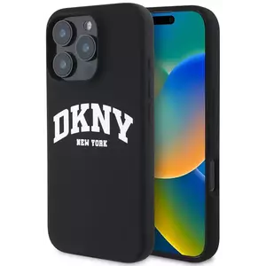 Tok DKNY Liquid Silicone Arch Logo MagSafe Case for iPhone 16 Pro Black (DKHMP16LSNYACH) kép