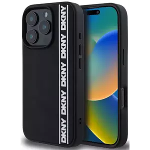 Tok DKNY 3D Rubber Repeat Logo Line Case for iPhone 16 Pro Black (DKHCP16L3DVSDLK) kép