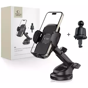 Tartó TECH-PROTECT V3 UNIVERSAL DASHBOARD & VENT CAR MOUNT BLACK (5906302360864) kép