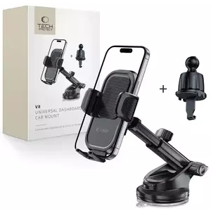 Tartó TECH-PROTECT V8 UNIVERSAL DASHBOARD & VENT CAR MOUNT BLACK (5906302360932) kép