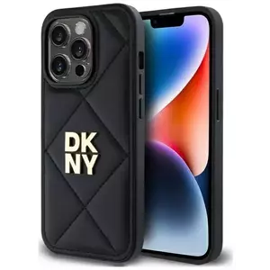 Tok DKNY DKHCP14LPQDSLK iPhone 14 Pro 6.1" black Quilted Stack Logo (DKHCP14LPQDSLK) kép