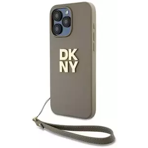 Tok DKNY DKHCP15LPBSWSE iPhone 15 Pro 6.1" beige hardcase Wrist Strap Stock Logo (DKHCP15LPBSWSE) kép