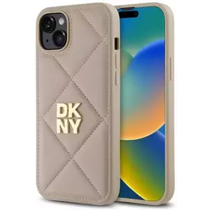 Tok DKNY DKHCP15MPQDSLE iPhone 15 Plus 6.7" beige Quilted Stack Logo (DKHCP15MPQDSLE) kép