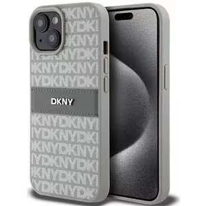 Tok DKNY DKHCP15MPRTHSLE iPhone 15 Plus 6.7" beige hardcase Leather Mono Stripe & Metal Logo (DKHCP15MPRTHSLE) kép