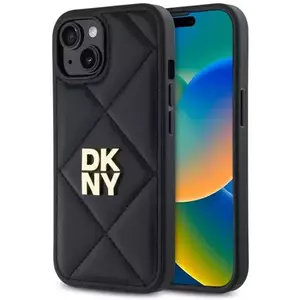 Tok DKNY DKHCP15SPQDSLK iPhone 15 6.1" black Quilted Stack Logo (DKHCP15SPQDSLK) kép