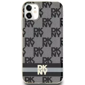 Tok DKNY DKHMN61HCPTSK iPhone 11 / Xr 6.1" black hardcase IML Checkered Mono Pattern & Printed Stripes MagSafe (DKHMN61HCPTSK) kép