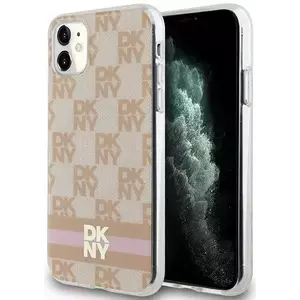 Tok DKNY DKHMN61HCPTSP iPhone 11 / Xr 6.1" pink hardcase IML Checkered Mono Pattern & Printed Stripes MagSafe (DKHMN61HCPTSP) kép