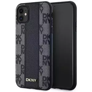 Tok DKNY DKHMN61PCPVSLK iPhone 11 / Xr 6.1" black hardcase Leather Checkered Mono Pattern MagSafe (DKHMN61PCPVSLK) kép