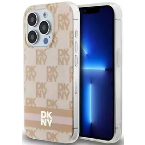 Tok DKNY DKHMP13LHCPTSP iPhone 13 Pro 6.1" pink hardcase IML Checkered Mono Pattern & Printed Stripes MagSafe (DKHMP13LHCPTSP) kép