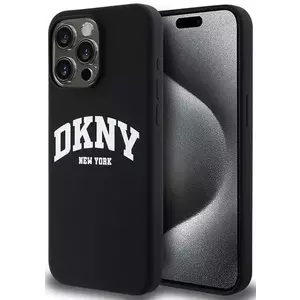 Tok DKNY DKHMP13XSNYACH iPhone 13 Pro Max 6.7" black hardcase Liquid Silicone White Printed Logo MagSafe (DKHMP13XSNYACH) kép