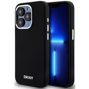 Tok DKNY DKHMP14LSMCHLK iPhone 14 Pro 6.1" black hardcase Liquid Silicone Small Metal Logo MagSafe (DKHMP14LSMCHLK) kép