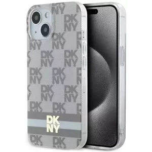 Tok DKNY DKHMP14SHCPTSE iPhone 14 6.1" beige hardcase IML Checkered Mono Pattern & Printed Stripes MagSafe (DKHMP14SHCPTSE) kép