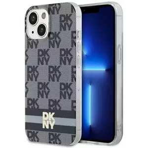 Tok DKNY DKHMP14SHCPTSK iPhone 14 6.1" black hardcase IML Checkered Mono Pattern & Printed Stripes MagSafe (DKHMP14SHCPTSK) kép