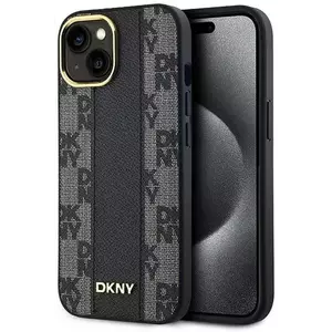 Tok DKNY DKHMP14SPCPVSLK iPhone 14 6.1" black hardcase Leather Checkered Mono Pattern MagSafe (DKHMP14SPCPVSLK) kép