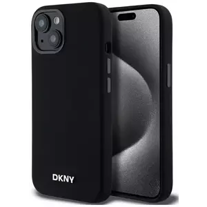 Tok DKNY DKHMP14SSMCHLK iPhone 14 6.1" black hardcase Liquid Silicone Small Metal Logo MagSafe (DKHMP14SSMCHLK) kép