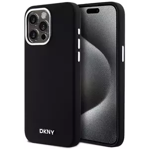 Tok DKNY DKHMP14XSMCHLK iPhone 14 Pro Max 6.7" black hardcase Liquid Silicone Small Metal Logo MagSafe (DKHMP14XSMCHLK) kép