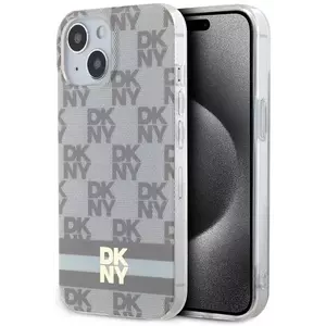 Tok DKNY DKHMP15SHCPTSE iPhone 15 6.1" beige hardcase IML Checkered Mono Pattern & Printed Stripes MagSafe (DKHMP15SHCPTSE) kép