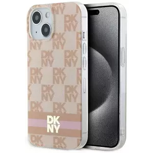 Tok DKNY DKHMP15SHCPTSP iPhone 15 6.1" pink hardcase IML Checkered Mono Pattern & Printed Stripes MagSafe (DKHMP15SHCPTSP) kép