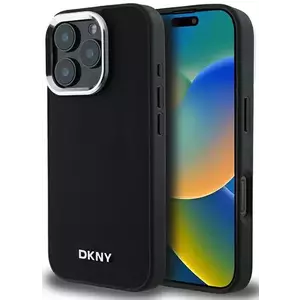 Tok DKNY DKHMP16LPSCMCLK iPhone 16 Pro 6.3" black hardcase Plain Silver Logo MagSafe (DKHMP16LPSCMCLK) kép