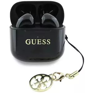 Fejhallgató Guess Glossy Effect Printed Classic Logo & Charm TWS headphones black (GUTWSXMCCLK) kép