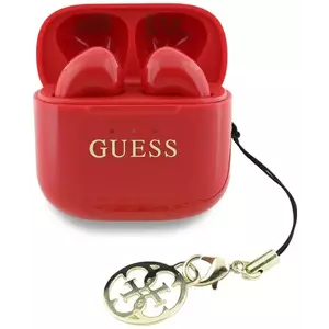 Fejhallgató Guess Glossy Effect Printed Classic Logo & Charm TWS headphones red (GUTWSXMCCLR) kép