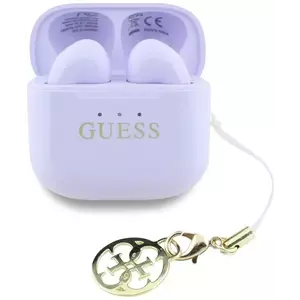 Fejhallgató Guess Glossy Effect Printed Classic Logo & Charm TWS headphones lavender (GUTWSXMCCLU) kép