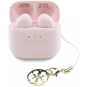 Fejhallgató Guess Glossy Effect Printed Classic Logo & Charm TWS headphones pink (GUTWSXMCCLP) kép