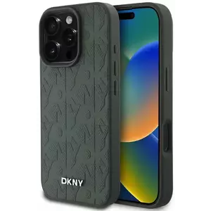 Tok DKNY PU Leather Repeat Pattern Tonal Stripe Case for iPhone 16 Pro Green (DKHMP16LPSGPHMN) kép