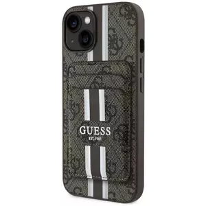 Tok Guess 4G Stripes case with Magsafe wallet for iPhone 15 brown (GUBPHCP15SP4RPSW) kép