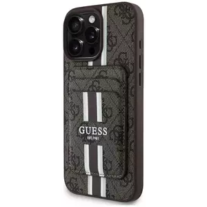 Tok Guess 4G Stripes case with Magsafe wallet for iPhone 16 Pro Max brown (GUBPHCP16XP4RPSW) kép