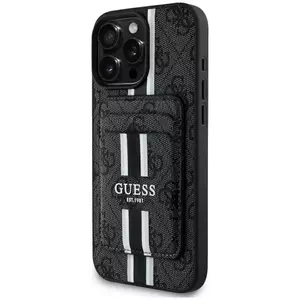 Tok Guess 4G Stripes Case with Magsafe Wallet for iPhone 16 Pro Max Black (GUBPHCP16XP4RPSK) kép