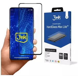 TEMPERED KIJELZŐVÉDŐ FÓLIA Tempered glass 3MK HardGlass Max Lite for Xiaomi Redmi Note 13 Pro+ black kép