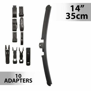 Ablaktörlő 14"/35 cm - 10 db adapterrel kép