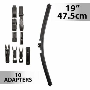 Ablaktörlő 19"/47, 5 cm - 10 db adapterrel kép