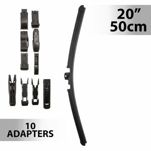 Ablaktörlő 20"/50 cm - 10 db adapterrel kép