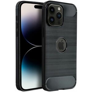 Apple iPhone 14 Carbon Logo case black kép