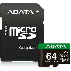 microSDXC Speed Plus 64GB U3/C10/A2/V30 (UD64GUI3V30A2SP-RA1) kép