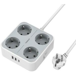 4 Plug + 3 USB 2 m Switch (TS-302-C) kép