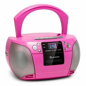 Auna Harper, CD boombox, CD lejátszó, bluetooth, kazetták, FM, AUX, USB kép