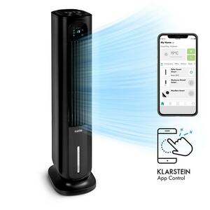 Klarstein Polar Tower Smart, ventilátor, léghűtő, 7L, 85W, távirányító, 5x hűtődoboz kép
