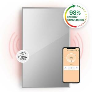 Klarstein La Palma 1000 smart, infravörös hősugárzó 2 az 1-ben, 120 x 60 cm, 1000 W, tükör elülső rész kép