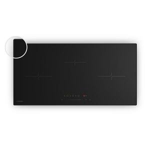 Klarstein Velaire keskeny indukciós főzőlap, elegáns, minimalista, erőteljes, 3 főzőzóna, 5500 W, 80 cm kép