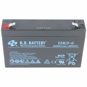 Ólom akku B.B. Battery HR9-6 6V 9Ah csatlakozó F2 kép