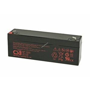 Ólom akku 12V 2.3Ah ( CSB / Hitachi) típus G123025, VDS, csatlakozó: F1 kép